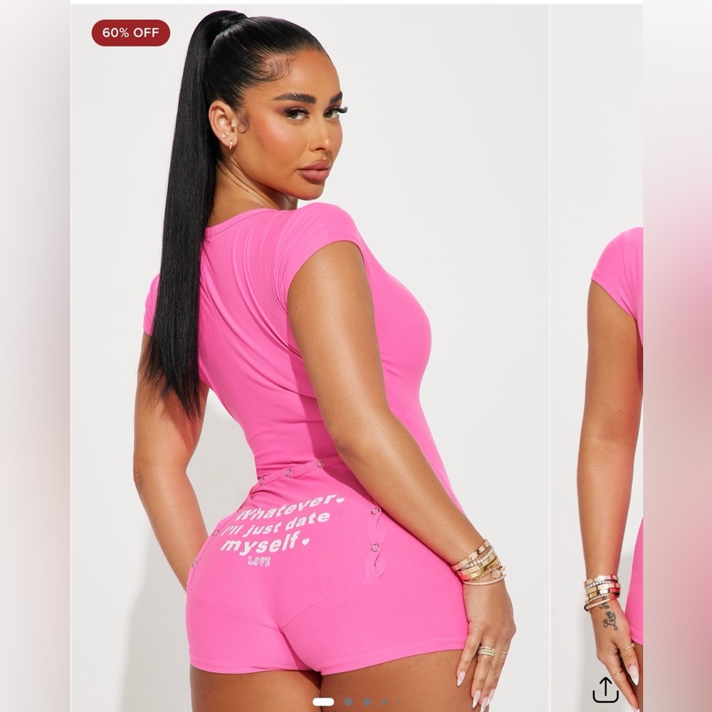 Pink Short Sleeve Romper